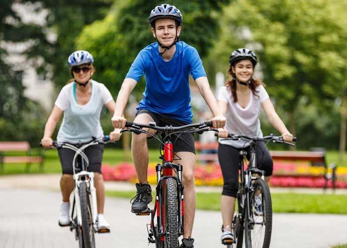 Bicycling in the park