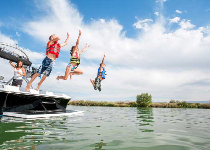 Boating with the family